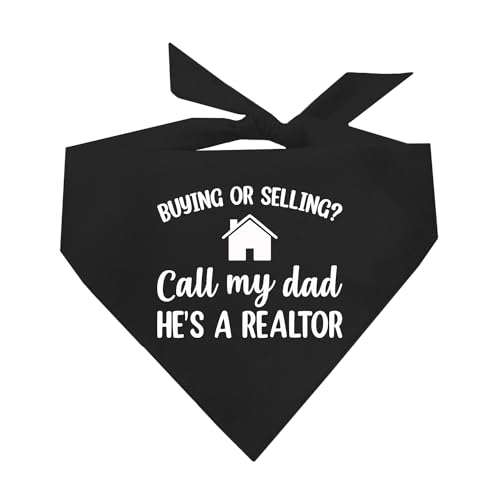 Hundehalstuch "Call My Dad He's A Realtor", Schwarz, OS 544 von Tees & Tails