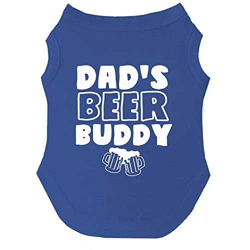 Dad's Beer Buddy T-Shirt für Vatertag, Größen für Welpen, Spielzeug und große Rassen (Königsblau, Größe S 761) von Tees & Tails