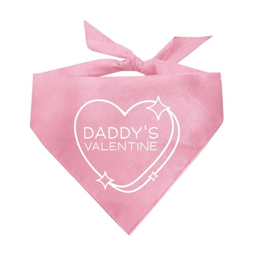 Daddy's Valentine Candy Heart Valentinstag Hundehalstuch, Babyrosa, OS 1182 Daddy's Valentine Candy Heart Valentinstag Hundehalstuch, Babyrosa, OS 1182 von Tees & Tails