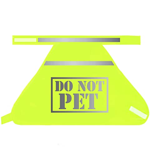 Do Not Pet Hundeweste mit hoher Sichtbarkeit, hohe Sichtbarkeit, Neongelb, für Nacht (S-L) Aggressive/Bissen, Hundewarnung, Neongelb von Tees & Tails