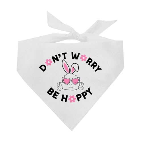 Don't Worry Be Happy Easter Hundehalstuch, Weiß, OS 1210 Don't Worry Be Happy Easter Hundehalstuch, Weiß, OS 1210 von Tees & Tails