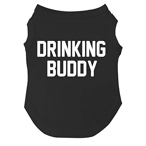 Drinking Buddy Hunde-T-Shirt, Größen für Welpen, Spielzeug und große Rassen (Schwarz, 3XL 11) von Tees & Tails