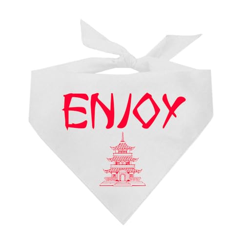 Enjoy Takeout Box Hundehalstuch, 100 % Baumwolle, verstellbares Dreieck, hergestellt in den USA, lustige chinesische Lebensmittelbox, rotes Pagoden-Design, Halloween-Kostüm, Weiß, Einheitsgröße (1370) Enjoy Takeout Box Hundehalstuch, 100 % Baumwolle, verstellbares Dreieck, hergestellt in den USA, lustige chinesische Lebensmittelbox, rotes Pagoden-Design, Halloween-Kostüm, Weiß, Einheitsgröße (1370) von Tees & Tails
