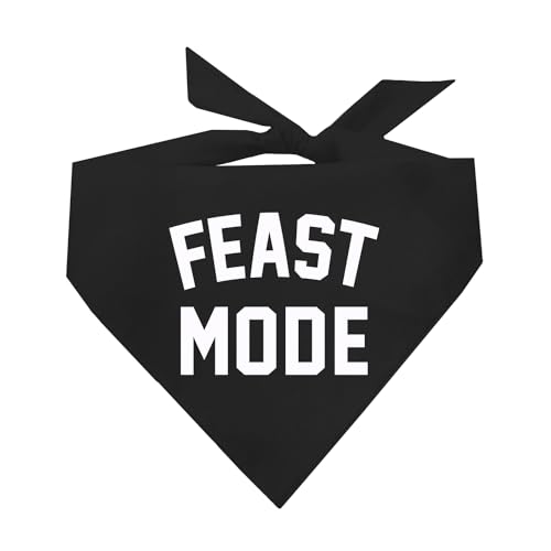 Feast Mode Thanksgiving Hundehalstuch, Schwarz, OS 343 von Tees & Tails