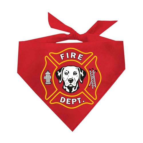 Feuerwehrmann K9 Feuerwehr-Hundehalstuch, 100 % Baumwolle, verstellbares Dreieck, hergestellt in den USA, Feuerwehrhaus, Rettungsgruppe, Halloween-Kostüm, Ersthelfer, Dalmatiner, Rot, Einheitsgröße Feuerwehrmann K9 Feuerwehr-Hundehalstuch, 100 % Baumwolle, verstellbares Dreieck, hergestellt in den USA, Feuerwehrhaus, Rettungsgruppe, Halloween-Kostüm, Ersthelfer, Dalmatiner, Rot, Einheitsgröße von Tees & Tails