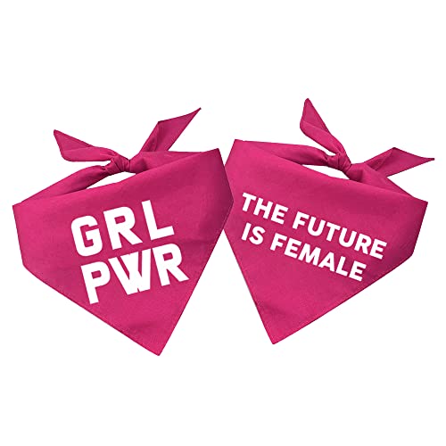 GRL PWR & Future is Female Dog Bandana Set (enthält zwei Bandanas) von Tees & Tails