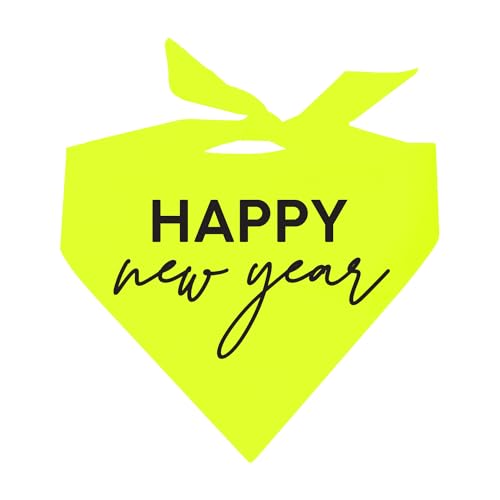 Happy New Year 2023 Neon Hundehalstuch, verschiedene Farben von Tees & Tails