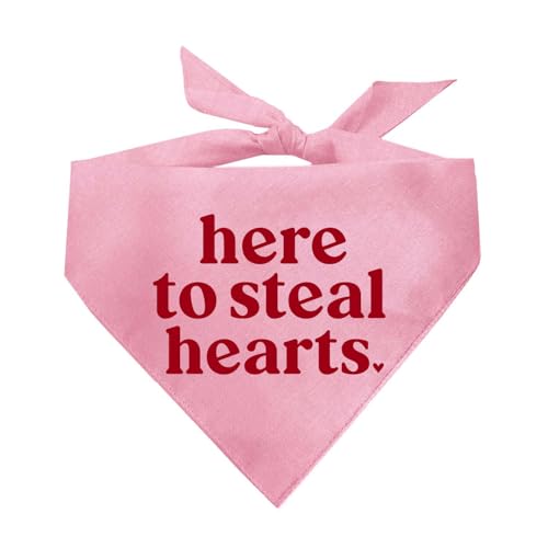 Here to Steal Hundehalstuch, Herzmotiv, Rosa, OS 1196 Here to Steal Hundehalstuch, Herzmotiv, Rosa, OS 1196 von Tees & Tails
