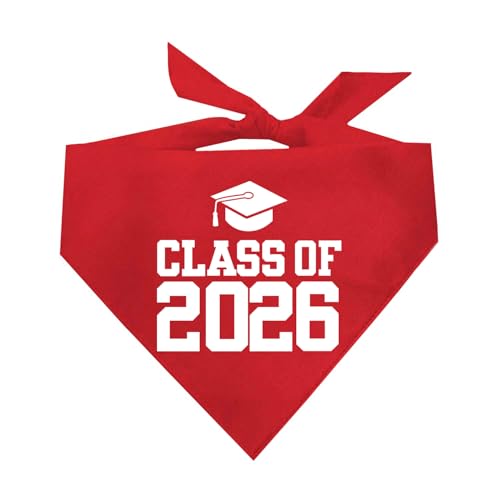 Hundehalstuch, 100 % Baumwolle, dreieckig, für Schule, Abschlussfeier, Party, Abschluss, Mutter, Vater, Abschlussfeier, Requisite, Rot, Einheitsgröße 1150 Hundehalstuch, 100 % Baumwolle, dreieckig, für Schule, Abschlussfeier, Party, Abschluss, Mutter, Vater, Abschlussfeier, Requisite, Rot, Einheitsgröße 1150 von Tees & Tails