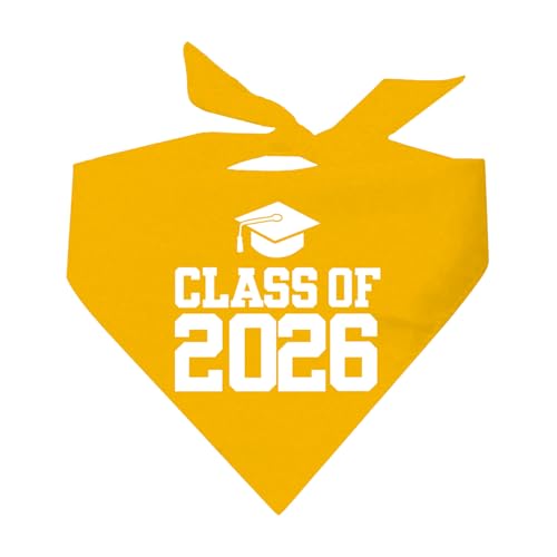 Hundehalstuch, 100 % Baumwolle, dreieckig, für Schule, Abschlussfeier, Party, Abschluss, Mutter, Vater, Requisite, goldfarben, Einheitsgröße 1150 Hundehalstuch, 100 % Baumwolle, dreieckig, für Schule, Abschlussfeier, Party, Abschluss, Mutter, Vater, Requisite, goldfarben, Einheitsgröße 1150 von Tees & Tails