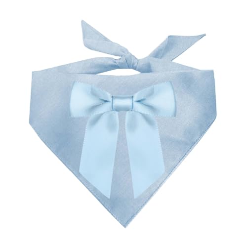 Hundehalstuch, Satin, Fliege, 100 % Baumwolle, Dreieck, hergestellt in den USA, Geburtstag, Hochzeit, Kokett-Party, Fotoshooting-Requisite, Babyblau, Einheitsgröße (1251) von Tees & Tails