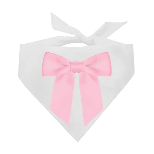 Hundehalstuch, Satin, Fliege, 100 % Baumwolle, Dreieck, hergestellt in den USA, Geburtstag, Hochzeit, Kokett-Party, Fotoshooting-Requisite, Weiß, Einheitsgröße (1250) von Tees & Tails