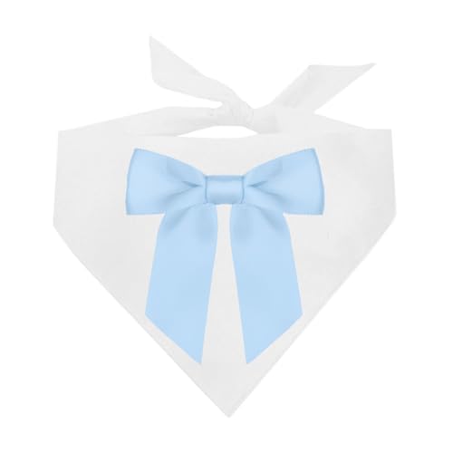 Hundehalstuch, Satin-Schleife, 100 % Baumwolle, Dreieck, hergestellt in den USA, Geburtstag, Hochzeit, Kokett-Party, Fotoshooting-Requisite, Weiß, Einheitsgröße (1251) von Tees & Tails