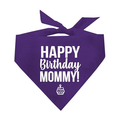 Hundehalstuch, bedruckt, Aufschrift "Happy Birthday Mommy", verschiedene Farben von Tees & Tails