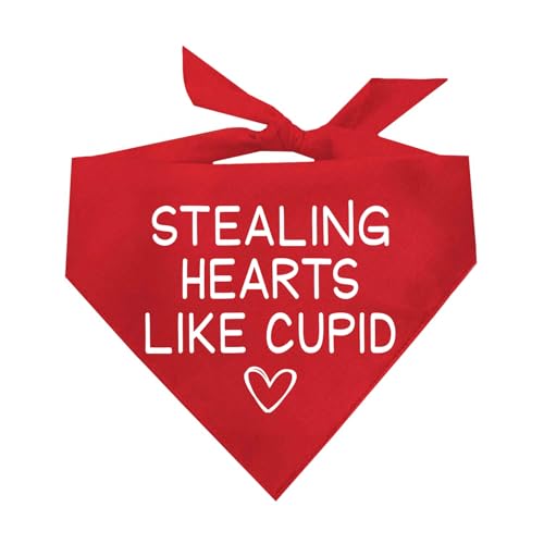 Hundehalstuch "Stealing Hearts Like Cupid", zum Valentinstag, Rot, OS 1189 Hundehalstuch "Stealing Hearts Like Cupid", zum Valentinstag, Rot, OS 1189 von Tees & Tails