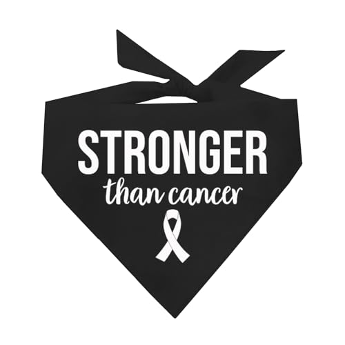 Hundehalstuch "Stronger Than Cancer", Schwarz, OS 1138 Hundehalstuch "Stronger Than Cancer", Schwarz, OS 1138 von Tees & Tails