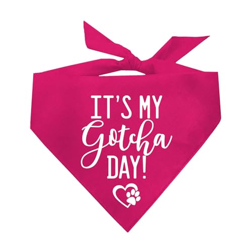 Hundehalstuch mit Aufdruck "It's My Gotcha Day", verschiedene Farben von Tees & Tails