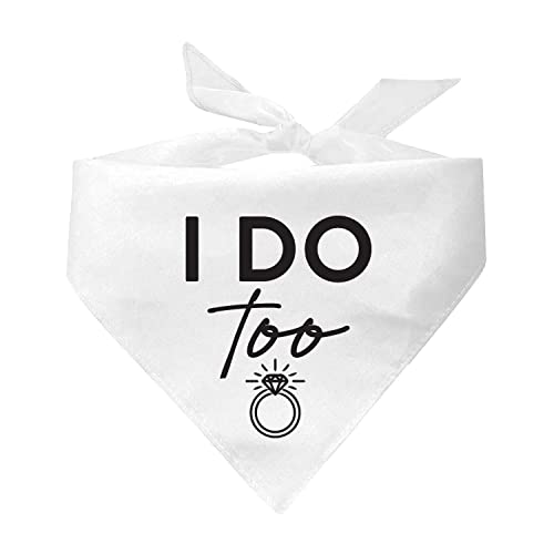 Hundehalstuch mit Aufschrift "I Do Too", für Hochzeiten von Tees & Tails