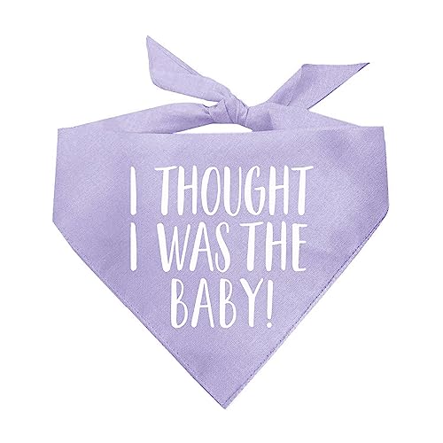 Hundehalstuch mit Aufschrift "I Thought I was The Baby", Lavendel, OS 340 von Tees & Tails