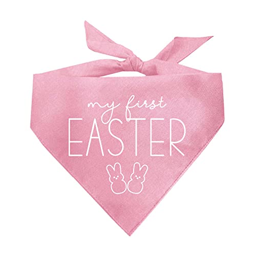 Hundehalstuch mit Aufschrift "My First Easter" von Tees & Tails