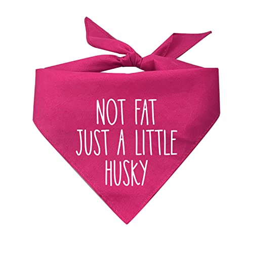 Hundehalstuch mit Aufschrift "Not Fat Just A Little Husky", verschiedene Farben Hundehalstuch mit Aufschrift "Not Fat Just A Little Husky", verschiedene Farben von Tees & Tails