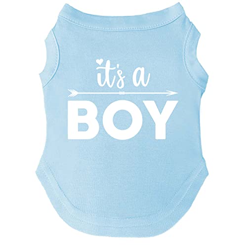 It's a Boy Hunde-T-Shirt, Größen für Welpen, Spielzeug und große Rassen (Babyblau, Größe S 422) von Tees & Tails