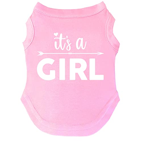 It's a Girl Hunde-T-Shirt, Größen für Welpen, Spielzeug und große Rassen (Babyrosa, 4X-Large 423) von Tees & Tails