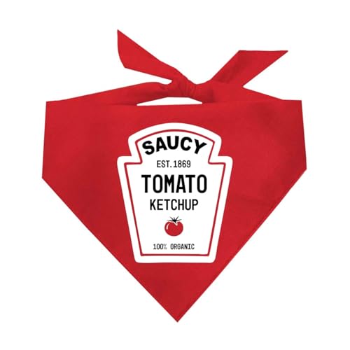 Ketchup Hundehalstuch für Halloween, Rot, OS 1156 von Tees & Tails