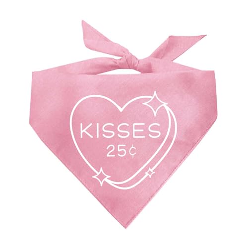 Kiss OS 1186 Hundehalstuch, 25 Cents Candy Heart Valentinstag (Babyrosa, OS 1186) von Tees & Tails
