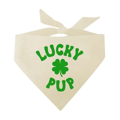 Lucky Pup St. Patrick's Day Hundehalstuch, naturfarben, OS 1208 Lucky Pup St. Patrick's Day Hundehalstuch, naturfarben, OS 1208 von Tees & Tails