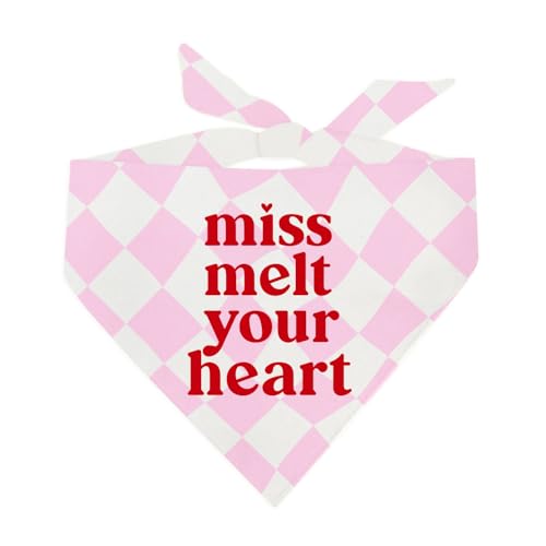 Miss Melt Your Heart Valentinstag Hundehalstuch, Rosa kariert, OS 1199 Miss Melt Your Heart Valentinstag Hundehalstuch, Rosa kariert, OS 1199 von Tees & Tails