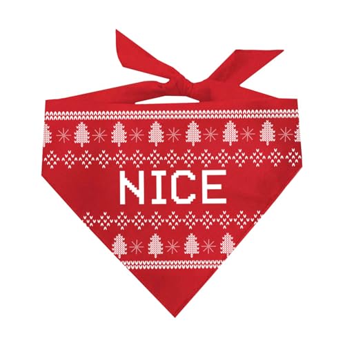 Nice Ugly Sweater Hundehalstuch für Weihnachten, Rot, OS 1164 von Tees & Tails