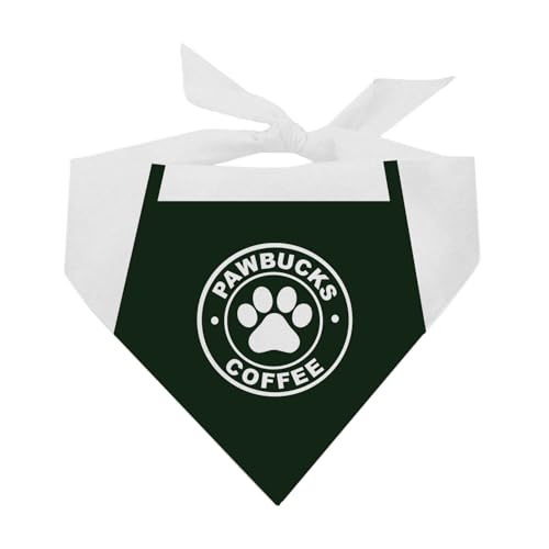 Pawbucks Kaffeekostüm, Hundehalstuch, 100 % Baumwolle, verstellbares Dreieck, hergestellt in den USA, Barista-Stil, Coffeeshop-Vibes, lustiges Hundekostüm, Café-Welpe, Halloween, Weiß, Einheitsgröße Pawbucks Kaffeekostüm, Hundehalstuch, 100 % Baumwolle, verstellbares Dreieck, hergestellt in den USA, Barista-Stil, Coffeeshop-Vibes, lustiges Hundekostüm, Café-Welpe, Halloween, Weiß, Einheitsgröße von Tees & Tails