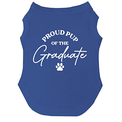 Proud Pup of The Graduate Graduation Class of 2023 Hunde-T-Shirt, Größen für Welpen, Spielzeug und große Rassen (Königsblau, Größe 6XL 737) von Tees & Tails