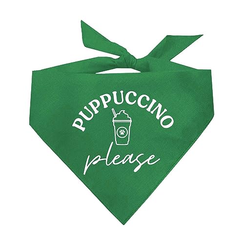 Puppuccino Hundehalstuch Please Pup Cup (Grün, OS 1114) von Tees & Tails
