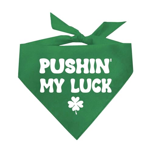 Pushin My Luck St. Patrick's Day Hundehalstuch, Grün, OS 1205 Pushin My Luck St. Patrick's Day Hundehalstuch, Grün, OS 1205 von Tees & Tails
