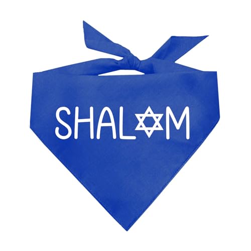 Shalom Hundehalstuch mit jüdischem Stern (Royal, OS 1228) von Tees & Tails