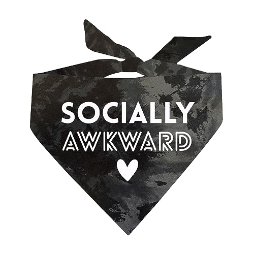 Socially Awkward Hundehalstuch (Black Scrunch, OS 1103) von Tees & Tails