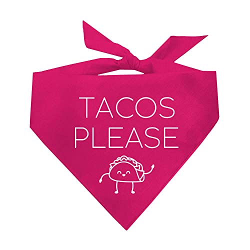Tacos Please Cinco De Mayo Hundehalstuch, 1059 Hot Pink, Einheitsgröße von Tees & Tails