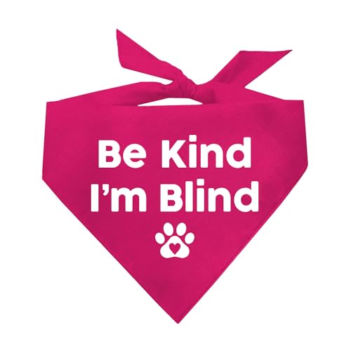 Tees & Tails Hundehalstuch mit Aufschrift "Be Kind I'm Blind Triangel", verschiedene Farben von Tees & Tails