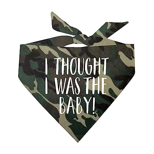 Tees & Tails Hundehalstuch mit Aufschrift "I Thought I was The Baby", dreieckig, verschiedene Farben von Tees & Tails