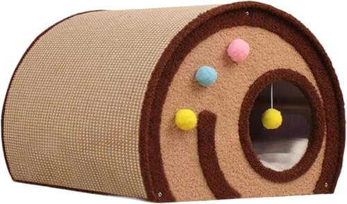 Halbgeschlossenes Katzennest, Haustierbett, warme Jahreszeiten, weich, multifunktional, Versteckhöhle für Kätzchen, kleine Hunde Halbgeschlossenes Katzennest, Haustierbett, warme Jahreszeiten, weich, multifunktional, Versteckhöhle für Kätzchen, kleine Hunde von Teesea