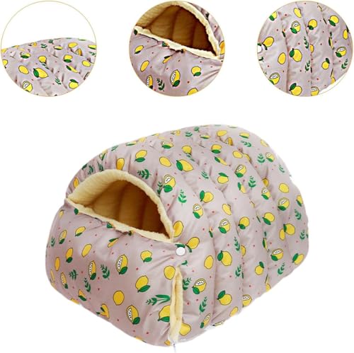 Katzenbett für Hauskatzen, geschlossenes Katzenhaus weich, bequem, Schlafsack, Katzennest, Höhle für Hunde, Katzen, Welpen, Haustierbedarf, Zitrone, S Katzenbett für Hauskatzen, geschlossenes Katzenhaus weich, bequem, Schlafsack, Katzennest, Höhle für Hunde, Katzen, Welpen, Haustierbedarf, Zitrone, S von Teesea