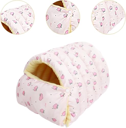 Katzenbett für Hauskatzen, geschlossenes Katzenhaus weich, bequem, Schlafsack, Katzennest, Höhle für Hunde, Katzen, Welpen, Haustierbedarf (Pfirsich) von Teesea
