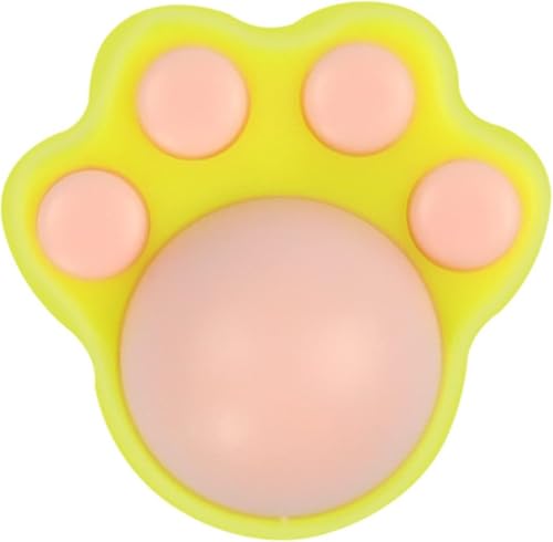 Katzenminzspielzeug für den Innenbereich, Kätzchen, Leckpflege, Backenzähne und Kauspielzeug, Reinigung der Zähne, Backenzähne, Lecken, Snacks (Gelb) von Teesea