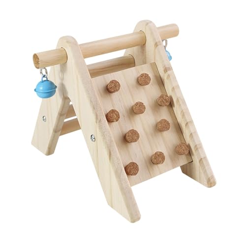 Papageien-Spielständer aus Holz mit Glocke für Sittiche, Nymphensittiche, handgefertigtes Vogelspielzeug von Teesea
