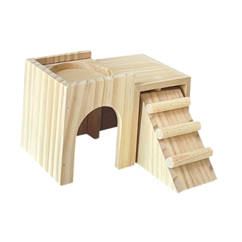 Teesea Hamsterhaus, Rennmaus Haus Labyrinth Kletterspielzeug, Lustige Rennmäuse Kammerhütte mit Leiter, Käfigzubehör für Lemmings Hamster von Teesea