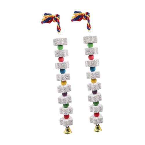 Teesea Kauspielzeug für Vögel, groß, mit Glocke, für Papageien, Nymphensittiche, Aras, 2 Stück Teesea Kauspielzeug für Vögel, groß, mit Glocke, für Papageien, Nymphensittiche, Aras, 2 Stück von Teesea
