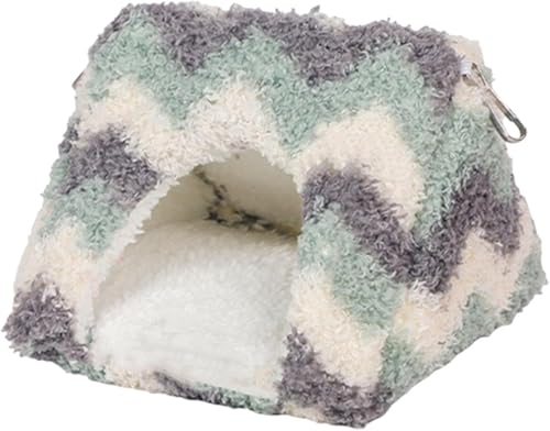 Vogelnest Papageienhütte Hängendes Vogelzelt Waschbar Bequem Weiches Flanell Für Lovebird Blauer Vogel Chinchilla Sittiche Wellensittiche (L) von Teesea