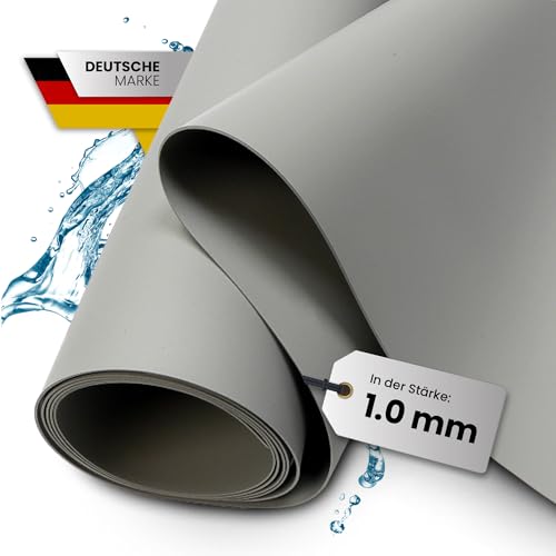 TeichVision - Premium PVC Teichfolie hellgrau - Stärke 1 mm - 12 m x 2 m/PVC Folie grau geeignet für Teiche, Biotope, Naturschwimmbäder TeichVision - Premium PVC Teichfolie hellgrau - Stärke 1 mm - 12 m x 2 m/PVC Folie grau geeignet für Teiche, Biotope, Naturschwimmbäder von TeichVision